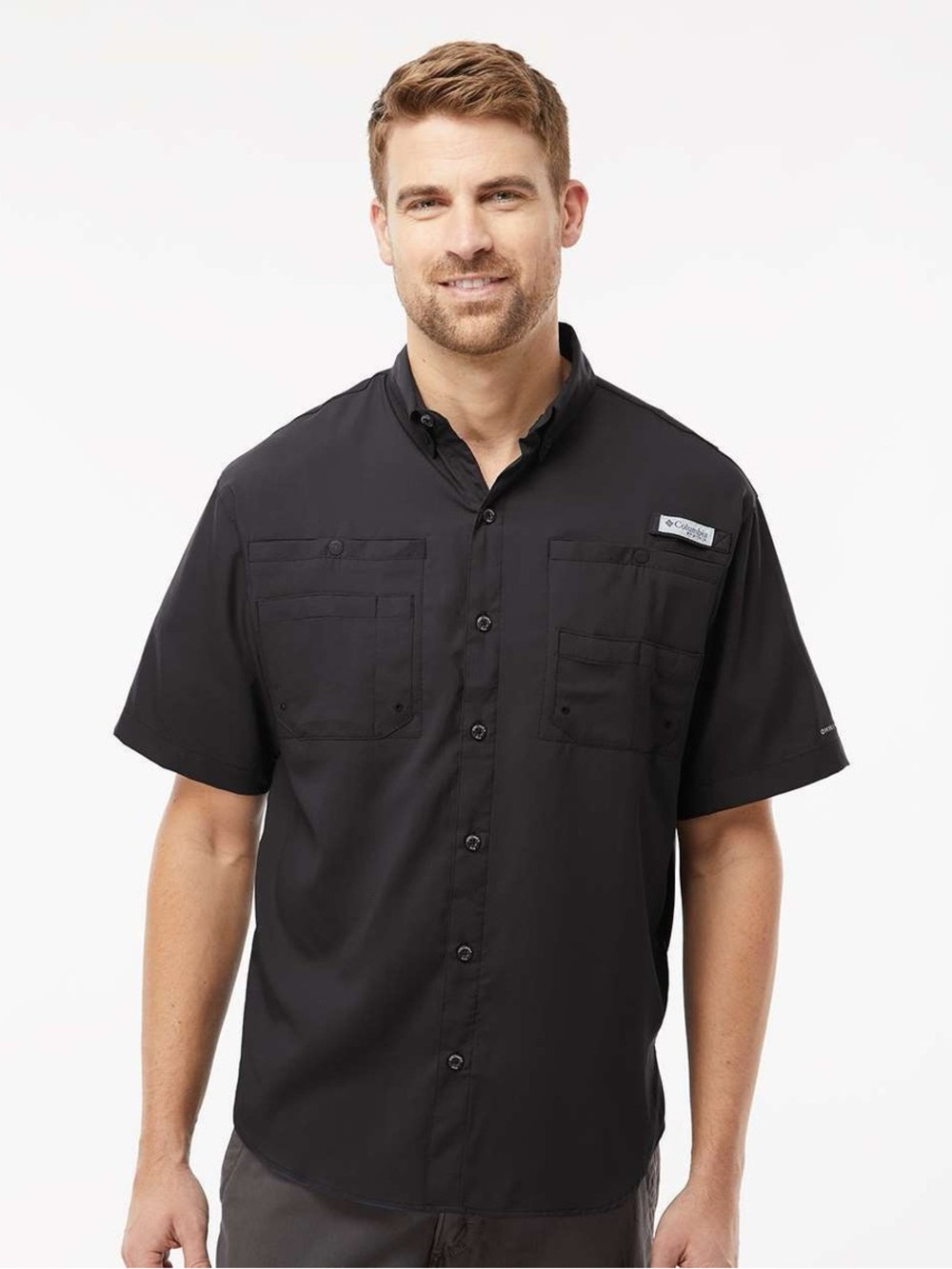 Men's Columbia Short-Sleeve PFG shirt- Black